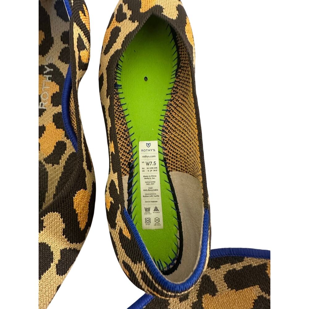 Rothy's Womens The Point Big Cat Knit Fabric Slip On Ballet Flats Shoes Sz 7.5 - Picture 7 of 11